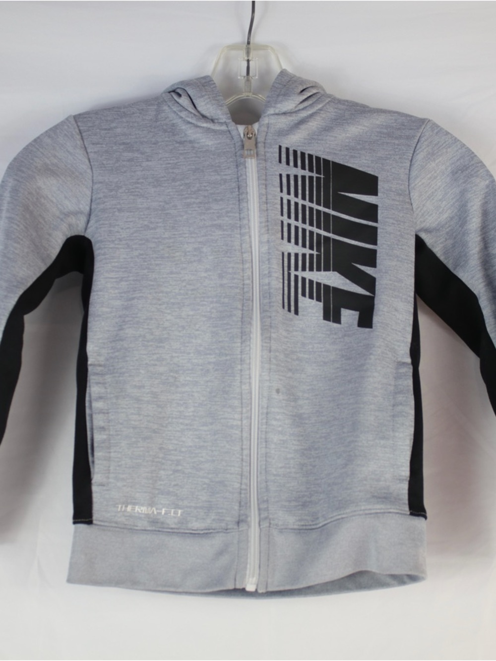 Nike Gray Full Zip Hoodie Sweater Boys Size 6 (5-6yrs)